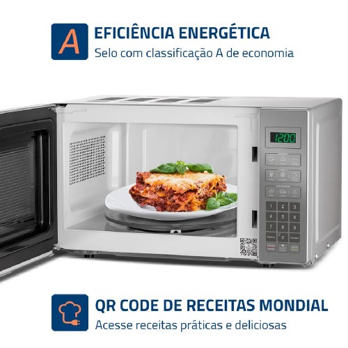 Micro-ondas 21 litros 1200W 10 n�veis de pot�ncia - MO-01-21E  220V