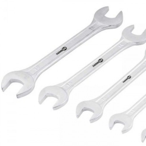 Jogo de chave fixa 6 a 17 mm 6 peas com suporte plstico