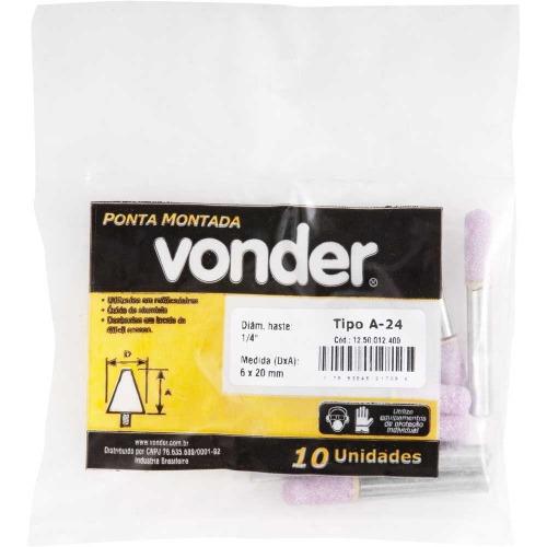 Ponta montada haste 1/4