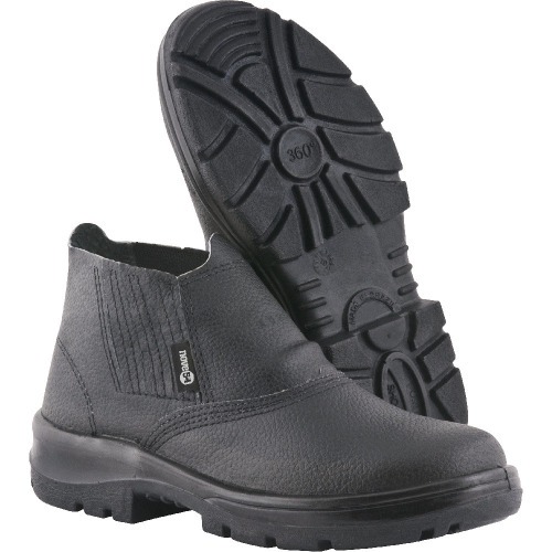 Botina monodensidade em couro sint�tico com el�stico - BEN 390