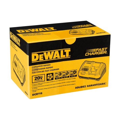 Carregador rápido de baterias de lítio 20V e 60V Max Flexvolt- DCB118 220V Carregador rápido de baterias de lítio 20V e 60V Max Flexvolt- DCB118 220V