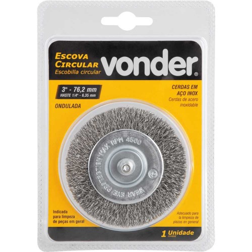 Escova circular de ao 3 x 3/8