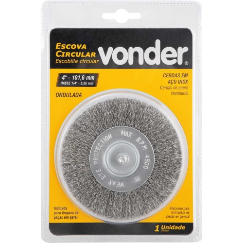 Escova circular de a�o 4 x 1/2