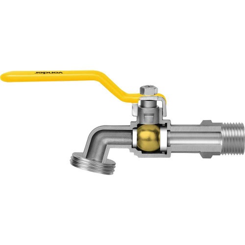 Torneira de esfera para jardim em alum�nio 1/2