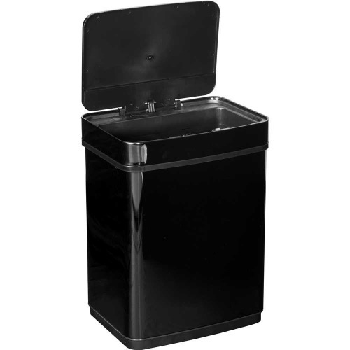 Lixeira retangular 50 litros com sensor de abertura