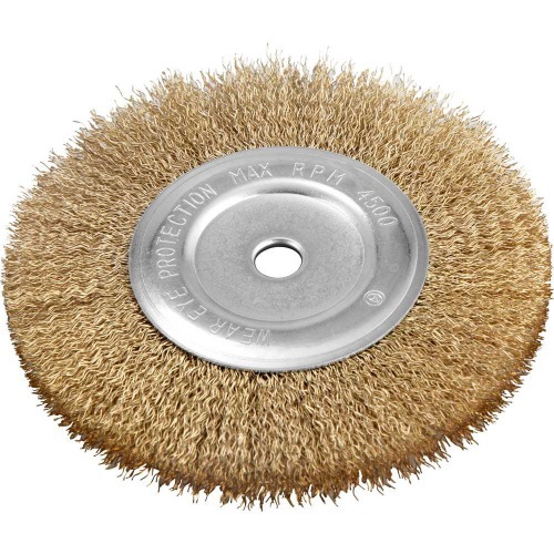 Escova circular de ao ondulado 6 x 1/2 x 1/2