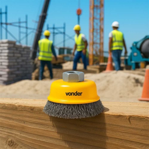 Escova de aço ondulado tipo copo 4 Escova de aço ondulado tipo copo 4