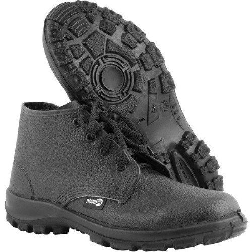 Botina monodensidade couro com cadar�o biqueira de a�o - BCN 0040