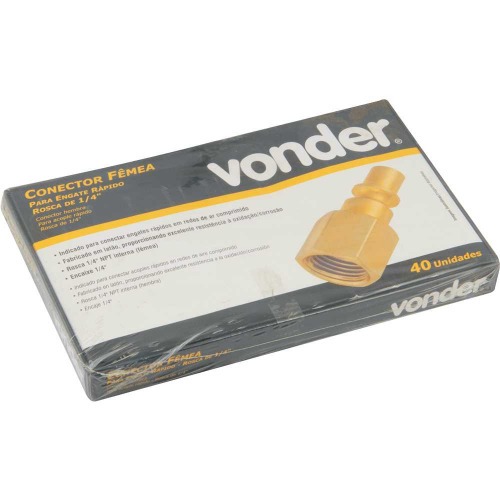 Conector com rosca f�mea e  lat�o 1/4
