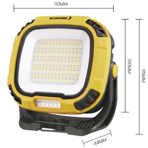 Lanterna a bateria com base magntica 136 + 6 Leds - BOM-4505