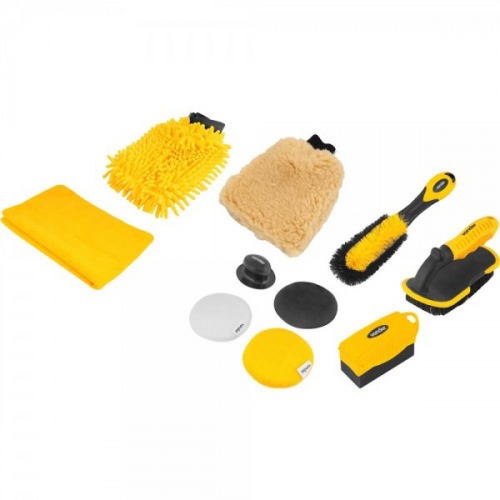 Kit para limpeza automotiva com 10 peas