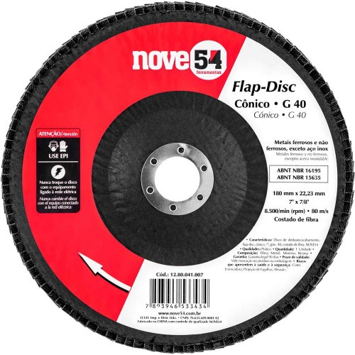 Disco de lixa flap disc flap-disc cônico 7 Disco de lixa flap disc flap-disc cônico 7