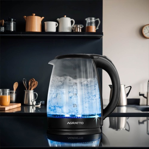 Chaleira eltrica de vidro 2,2 litros 1500 watts Aroma - ACEV01I  220V