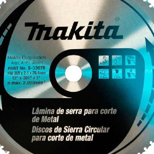 Disco de serra para metal 305 x 25,4 mm 78 dentes - B-33978 Disco de serra para metal 305 x 25,4 mm 78 dentes - B-33978