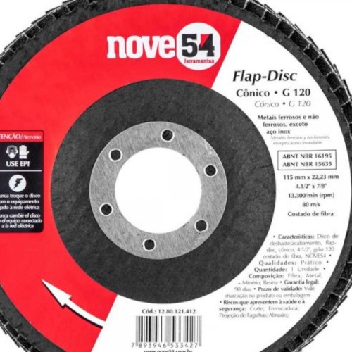 Disco de lixa flap disc flap-disc cnico 4.1/2