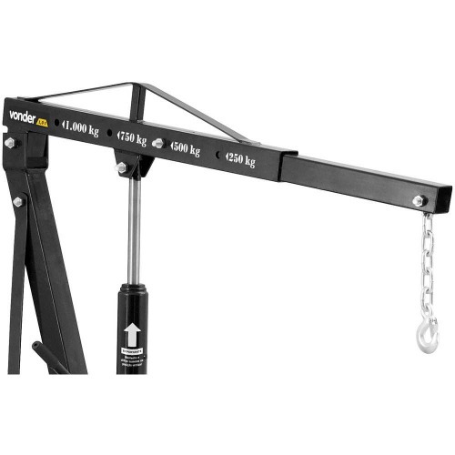 Guincho hidrulico 1 Ton rodas de ferro com prolongador