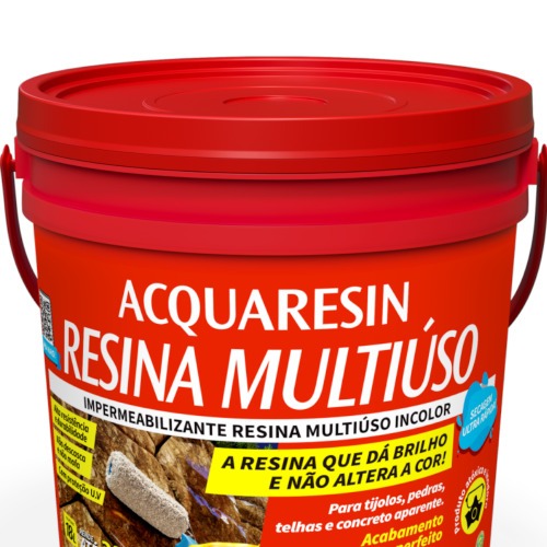 Impermeabilizante líquido resina acrílica multiuso 18L incolor - ACQUARESIN Impermeabilizante líquido resina acrílica multiuso 18L incolor - ACQUARESIN