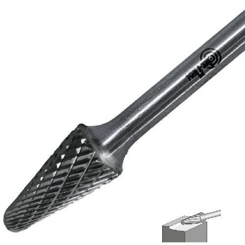 Lima rotativa endurecida cônica redonda 10 x 25 mm haste 6 mm - 23.222 Lima rotativa endurecida cônica redonda 10 x 25 mm haste 6 mm - 23.222