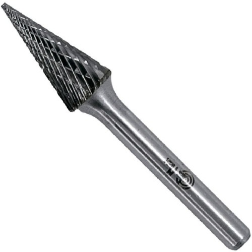 Lima rotativa endurecida cnica reta 6 x 18 mm haste 6 mm - 23.209