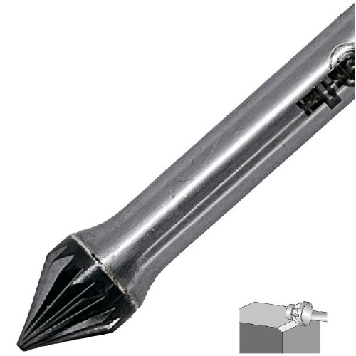 Lima rotativa endurecida cnica 10 x 10 mm haste 6 mm - 23.276