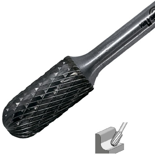 Lima rotativa endurecida cilndrica redonda 6 x 16 mm haste 6 mm - 23.221