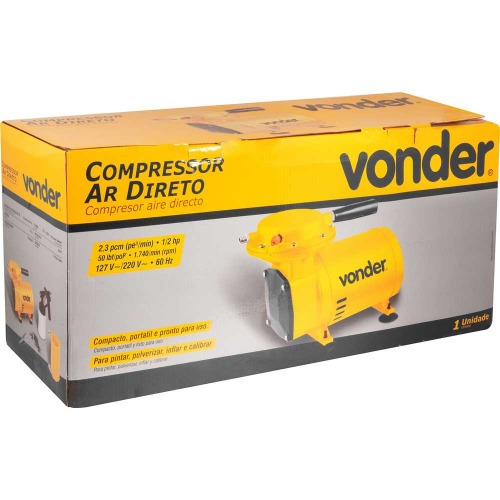 Compressor ar direto 2,3 p�s 1/2 hp com kit de pintura  110V/220V