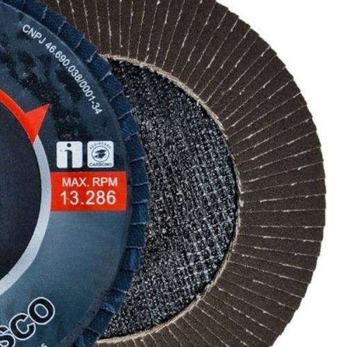 Disco de lixa flap-disc cônico 4.1/2 Disco de lixa flap-disc cônico 4.1/2