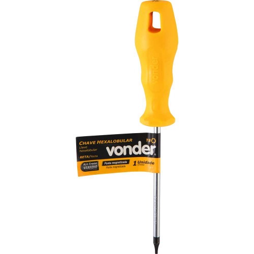 Chave hexalobular reta T8 com cabo