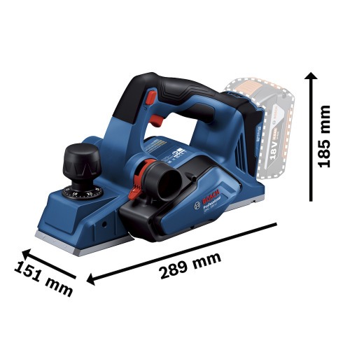 Plaina a bateria 18V Brushless corte por passada 2,6 mm Sem Bateria - GHO 185-LI Plaina a bateria 18V Brushless corte por passada 2,6 mm Sem Bateria - GHO 185-LI
