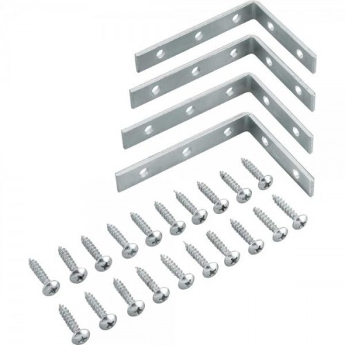 Cantoneira para cortina 5 x 7 cm zincada com 4 peas