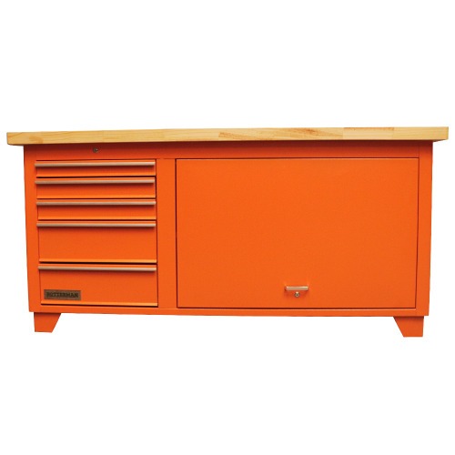 Bancada fechada com 5 gavetas e 1 porta retr�til - RLL-217AL