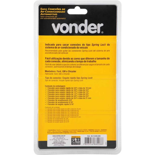 Conjuto saca conexões de ar-condicionado 9 peças Conjuto saca conexões de ar-condicionado 9 peças