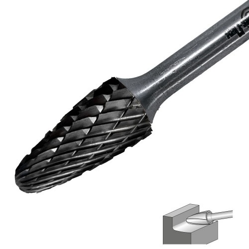 Lima rotativa endurecida �rvore corte F 12 x 25 mm haste 6 mm - 23.269