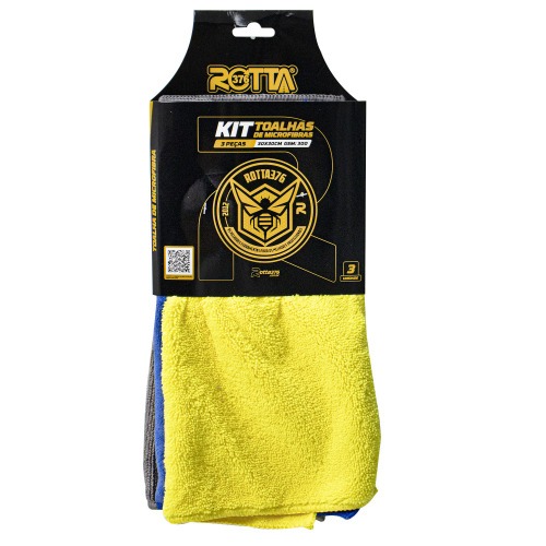 Toalha de microfibra para secagem automotiva 30 x 30 cm 3 pe�as - 25242