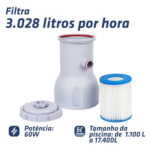 Bomba de filtragem para piscina 3025 l/h - FILTER3000  220V