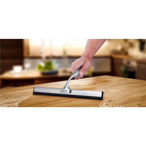 Rodo de aço inox 250 mm com suporte para fixação Rodo de aço inox 250 mm com suporte para fixação