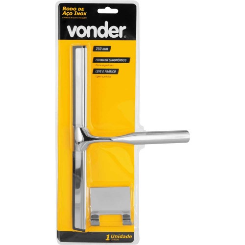 Rodo de aço inox 250 mm com suporte para fixação Rodo de aço inox 250 mm com suporte para fixação