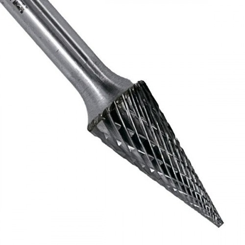 Lima rotativa cônica reta corte S 12 x 25 mm haste 6 mm - 23.284 Lima rotativa cônica reta corte S 12 x 25 mm haste 6 mm - 23.284