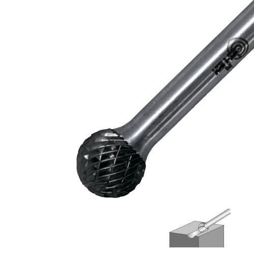Lima rotativa esférica corte S 20 x 18 mm haste 6 mm - 23.259 Lima rotativa esférica corte S 20 x 18 mm haste 6 mm - 23.259