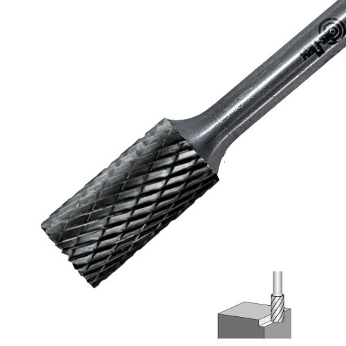 Lima rotativa cilíndrica reta corte S 8 x 25 mm haste 6 mm - 23.258 Lima rotativa cilíndrica reta corte S 8 x 25 mm haste 6 mm - 23.258