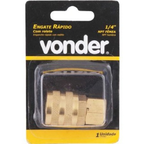 Engate r�pido f�mea para ar comprimido rosca 1/4