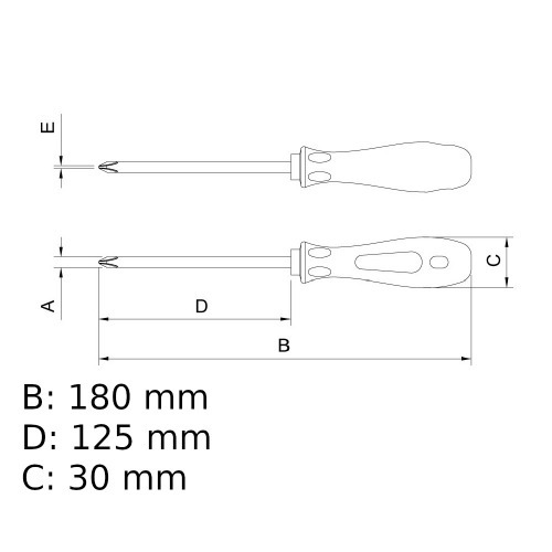 Chave phillips 1/8 x 5 Chave phillips 1/8 x 5