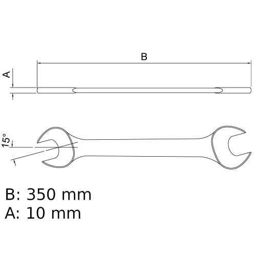 Chave fixa 36 x 41 mm aço cromo vanádio - 44610/117 Chave fixa 36 x 41 mm aço cromo vanádio - 44610/117