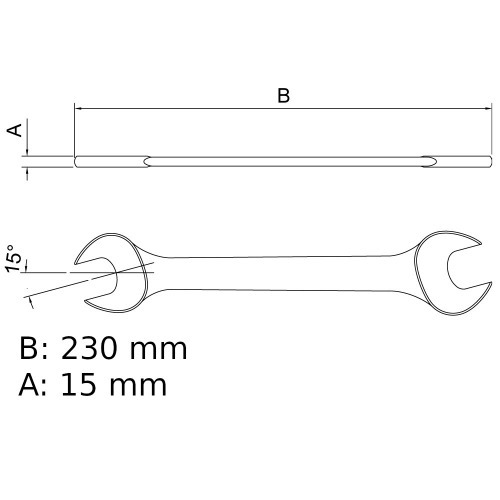 Chave fixa 1/2 x 9/16 Chave fixa 1/2 x 9/16