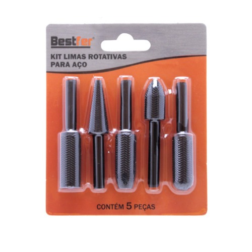 Kit de lima rotativa para a�o 5 pe�as - BFH2893