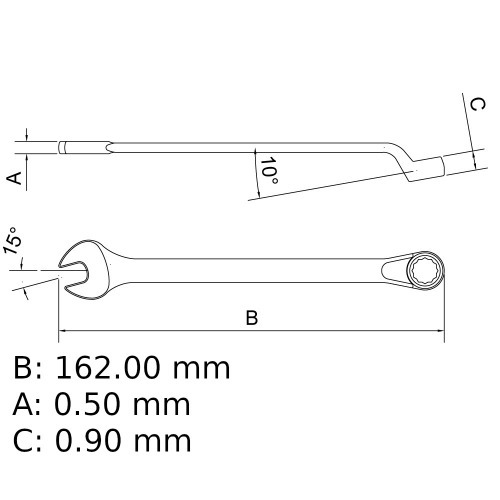 Chave combinada 7/16