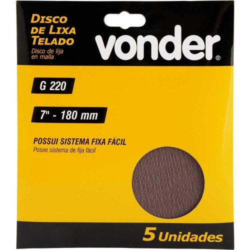 Disco de lixa telado 180 mm grão 240 com 5 peças Disco de lixa telado 180 mm grão 240 com 5 peças