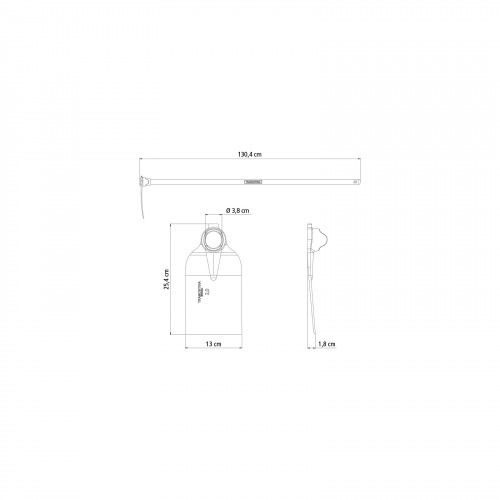 Enxad�o largo com cabo de madeira 130 cm