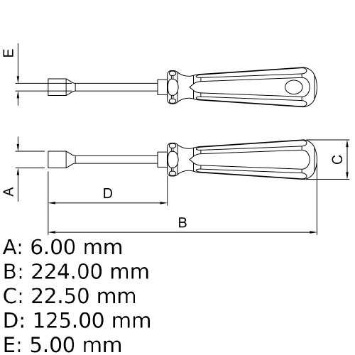 Chave com cabo tipo canh�o 3 mm a�o cromo van�dio