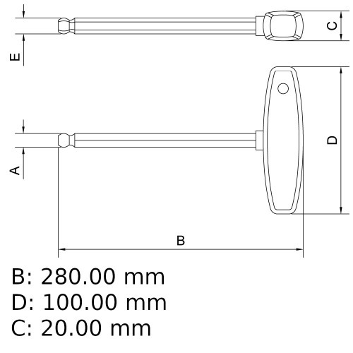 Chave allen abaulada cabo 